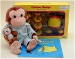 Curious George Pajamas w/Teaset and Camping Book