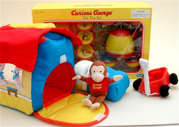 curious george tea set